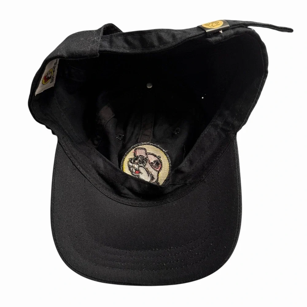 Buc-ee's Beaver Logo Black Cotton Strapback Hat Baseball Cap One Size OSFM Texas - Picture 4 of 7
